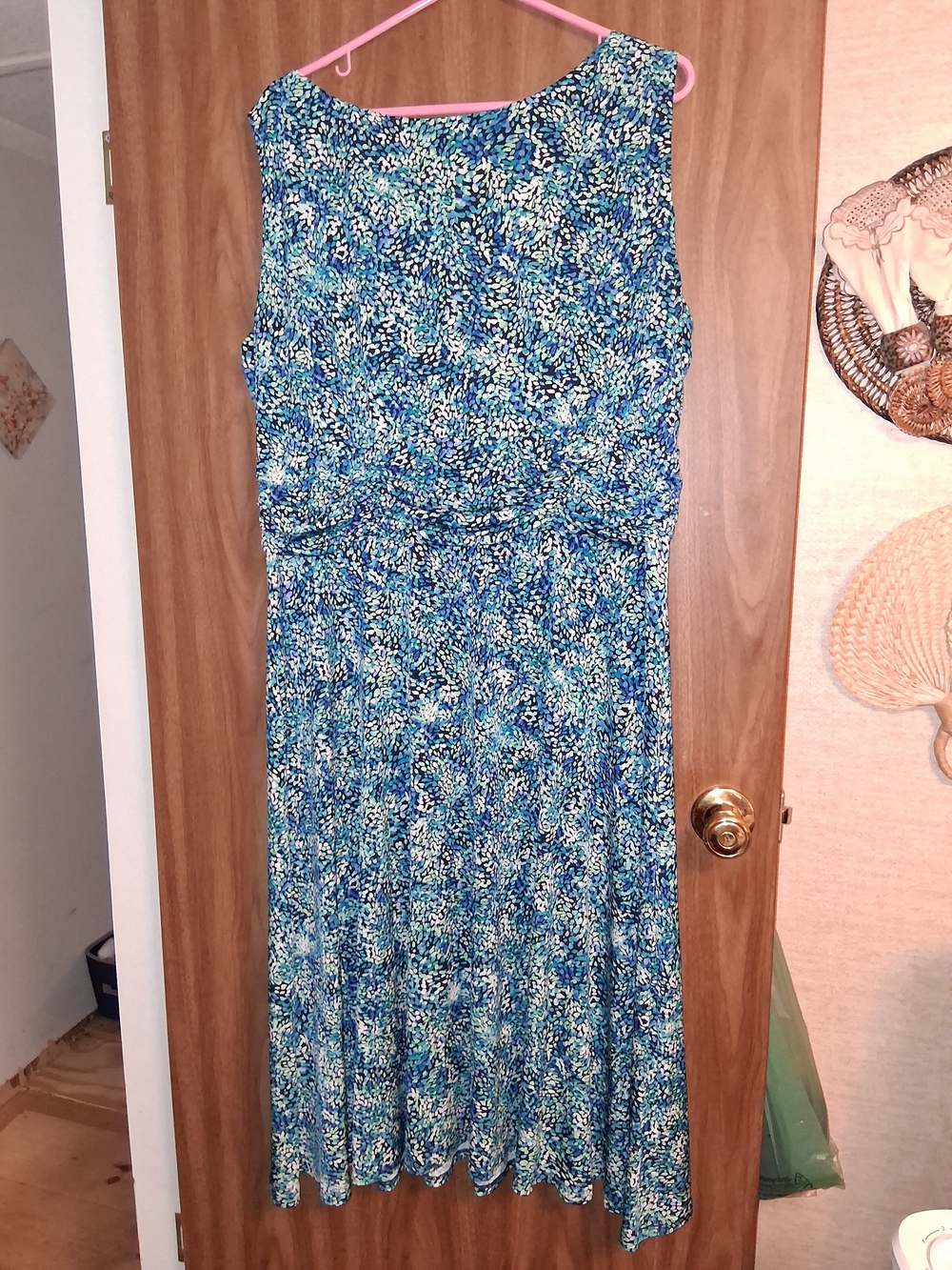 CJ Banks Blue Floral Maxi Dress